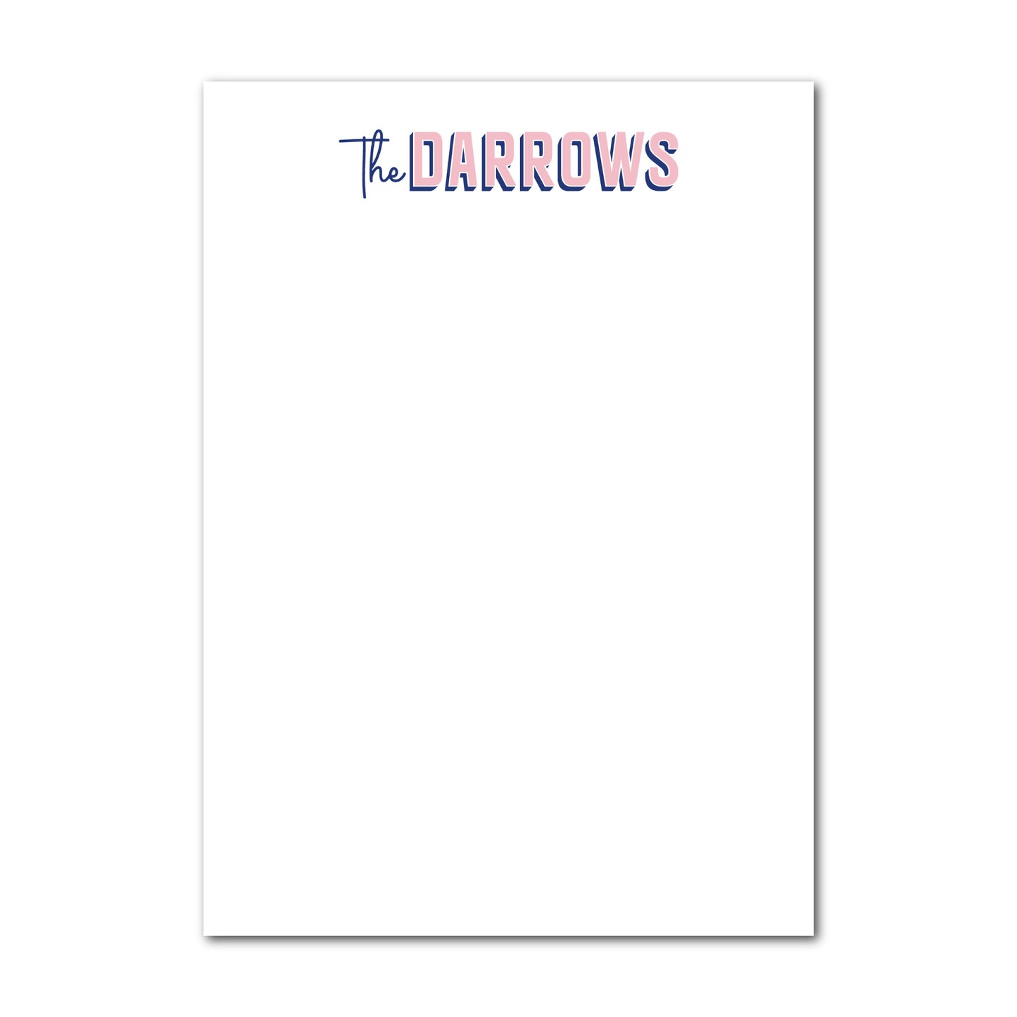 Block Print Name Notepad