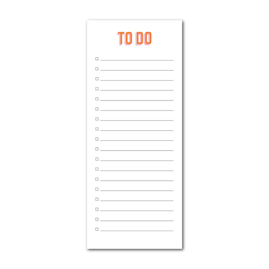 Block Print To Do List Notepad