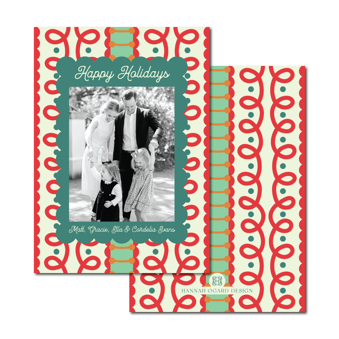 Candy Stripe Holiday Card