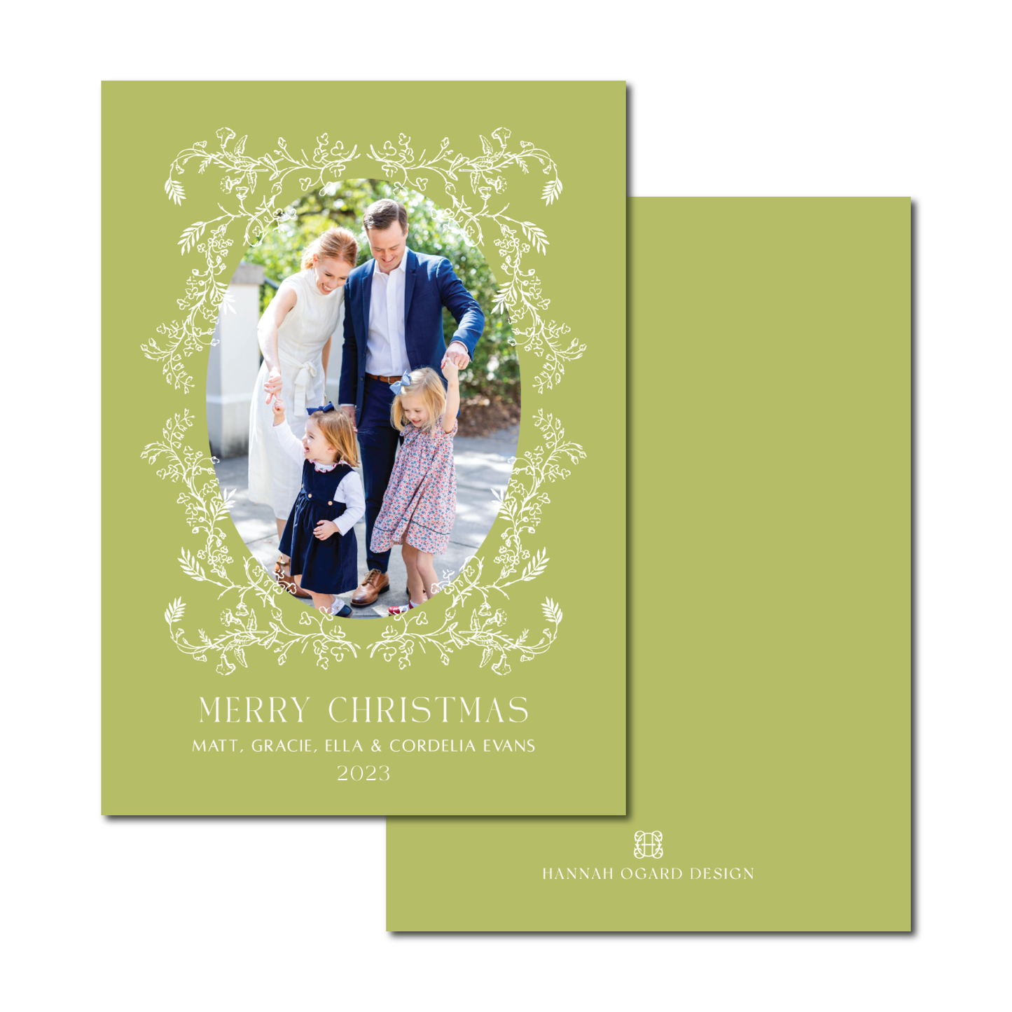 Chartreuse Christmas Holiday Card