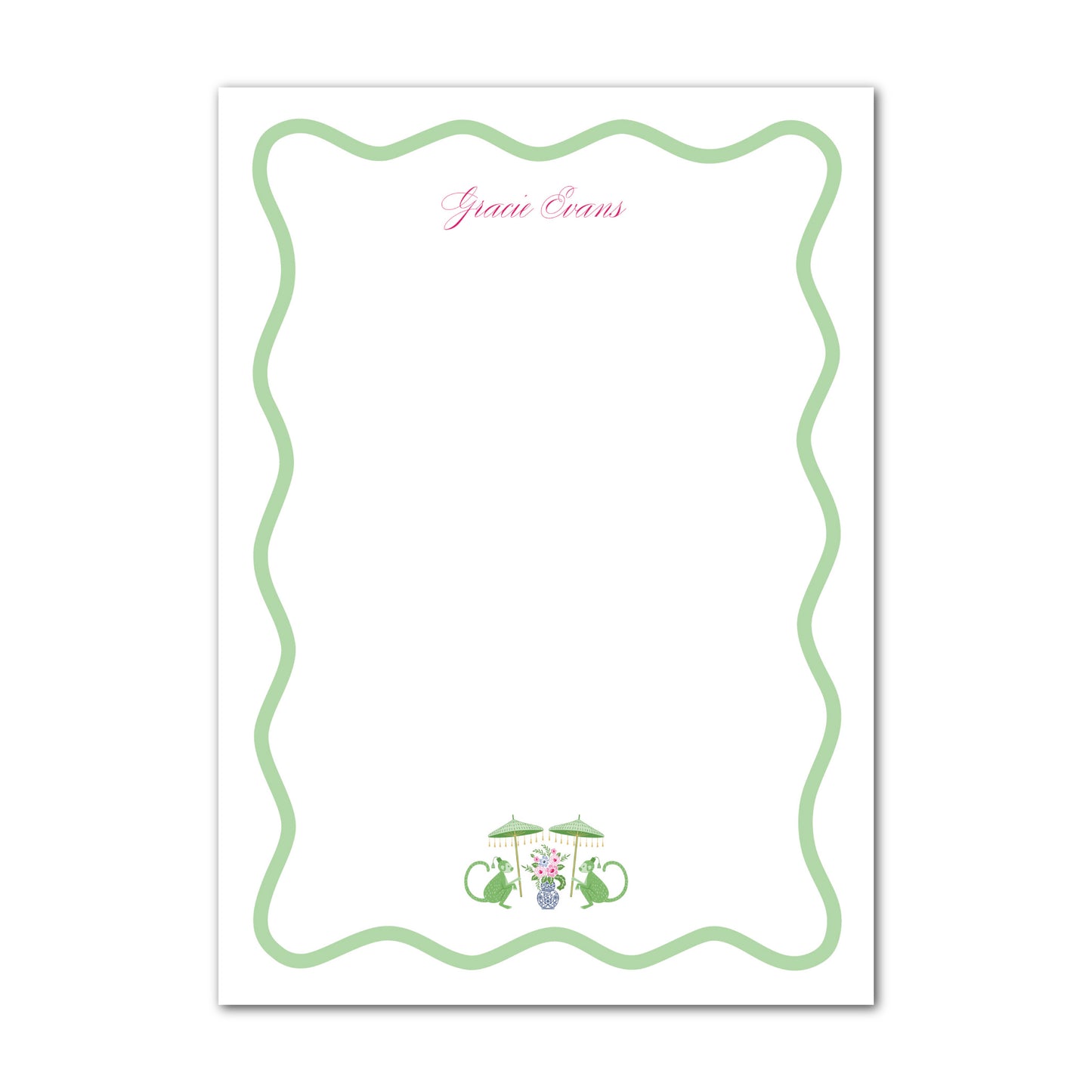 Chinoiserie Monkeys Notepad