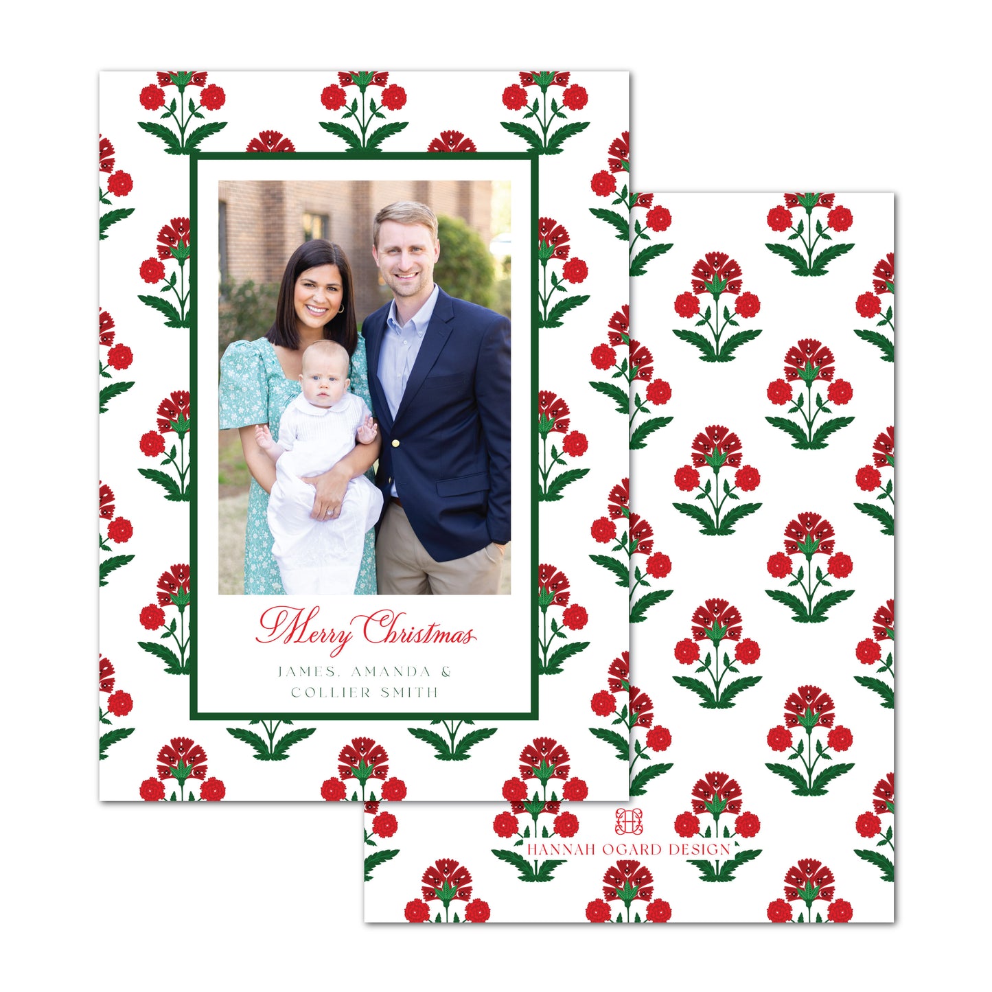 Christmas Block Print Holiday Card