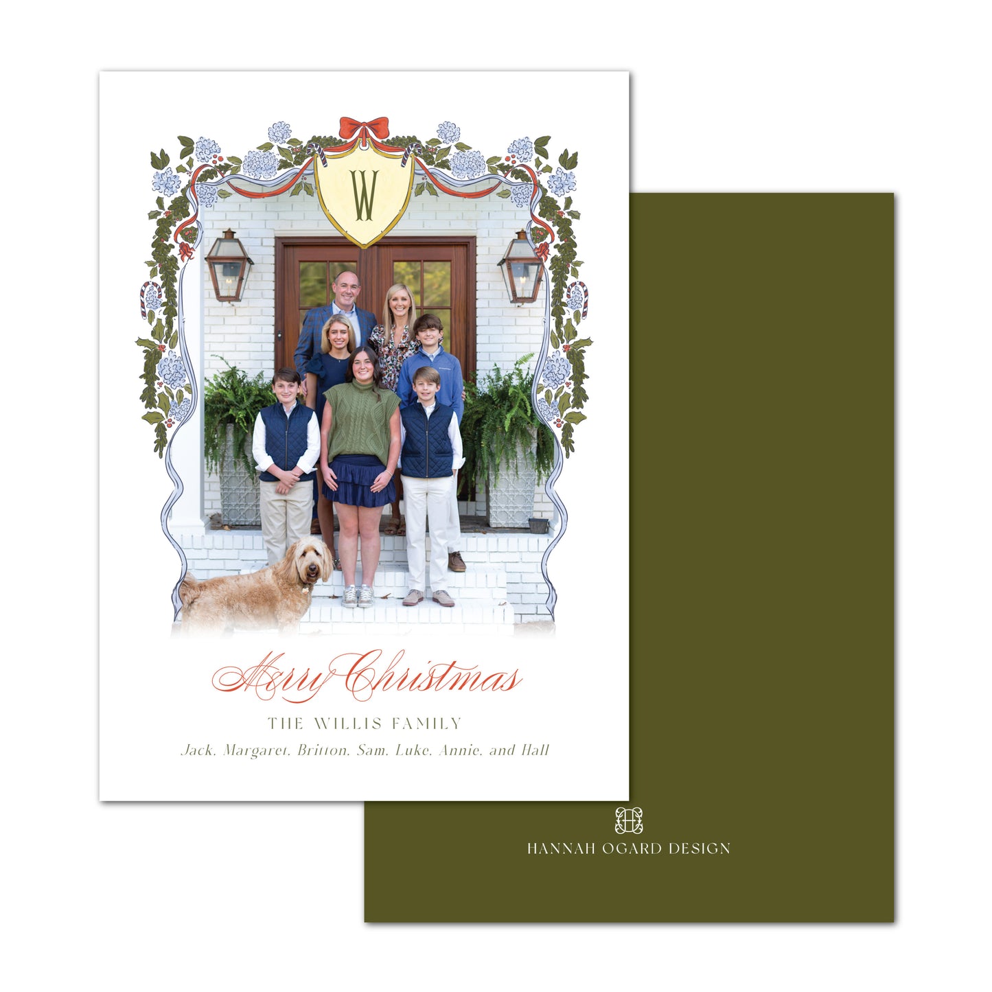 English Christmas Frame Holiday Card