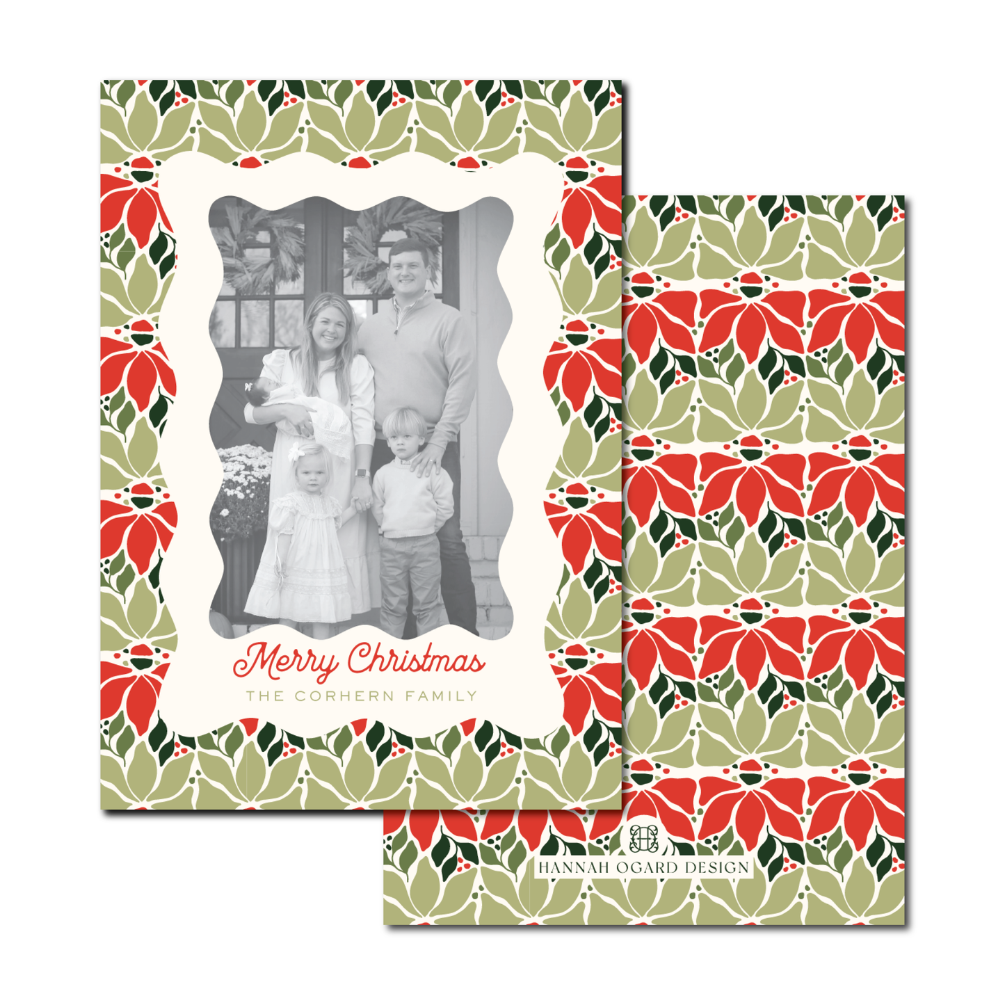 Groovy Greenery Holiday Card