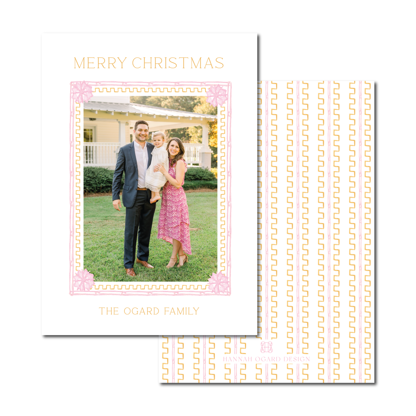 Palm Beach Snowflakes Holiday Card