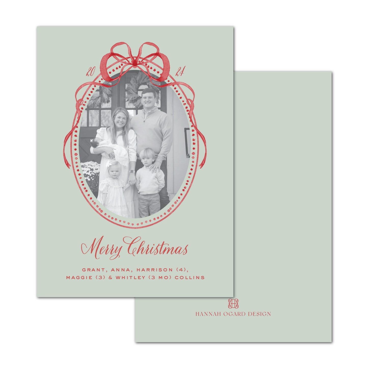 Ruby Ribbon Holiday Card