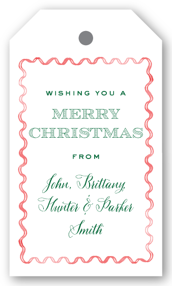 Candy Cane Frame Gift Tag
