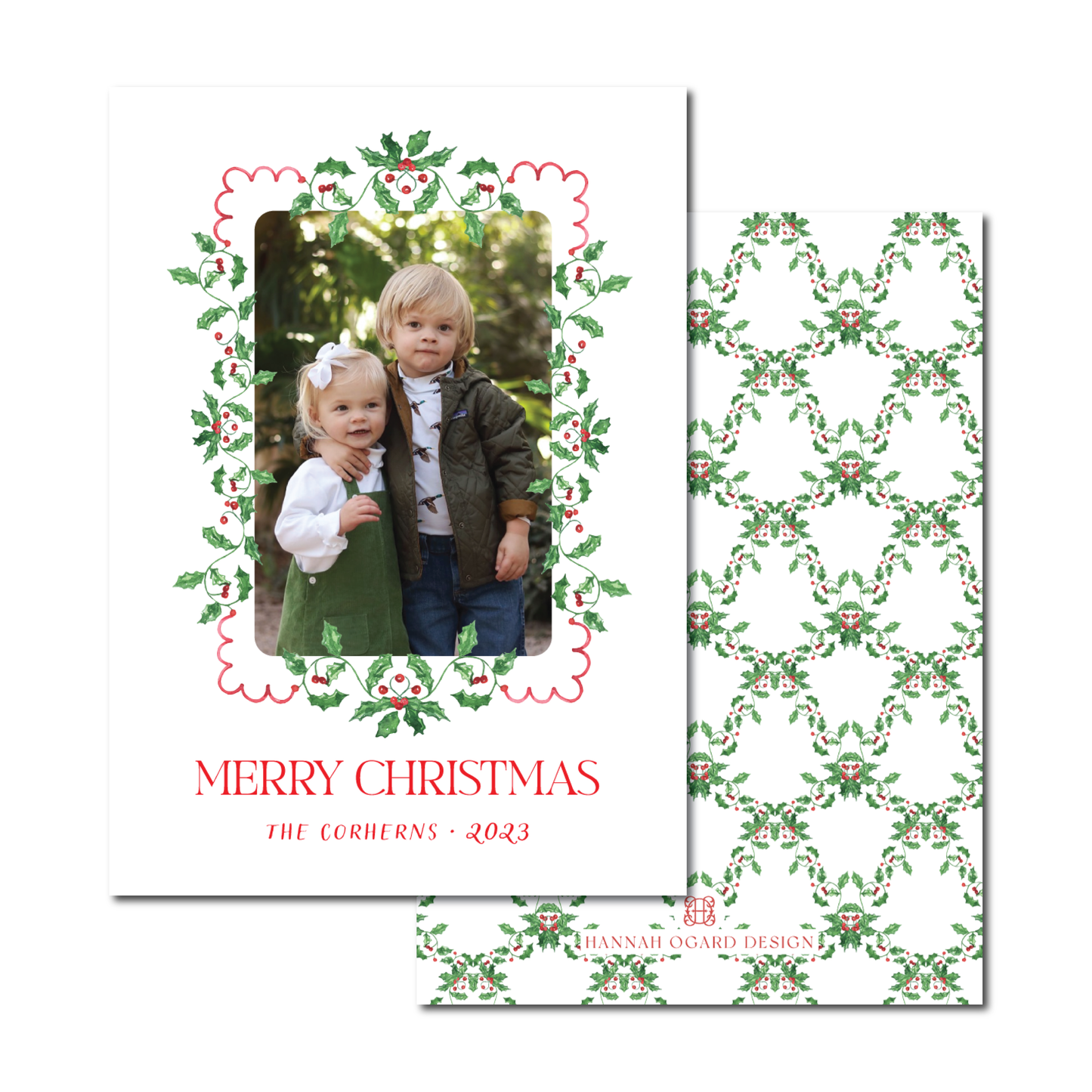 Jolly Holly Holiday Card